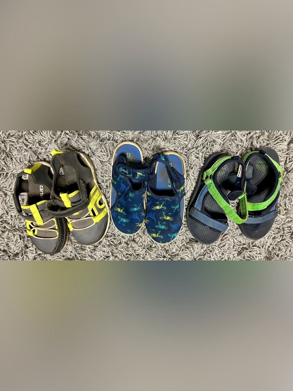 OshKosh B'gosh Navy Blue Dinosaur Kids Water Shoes